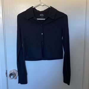 Madewell charcoal crop top